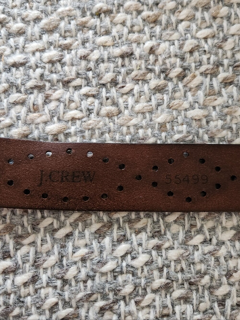 Vintage J. Crew Dark Brown Leather Belt with Silver Buckle - Picture 6 of 8